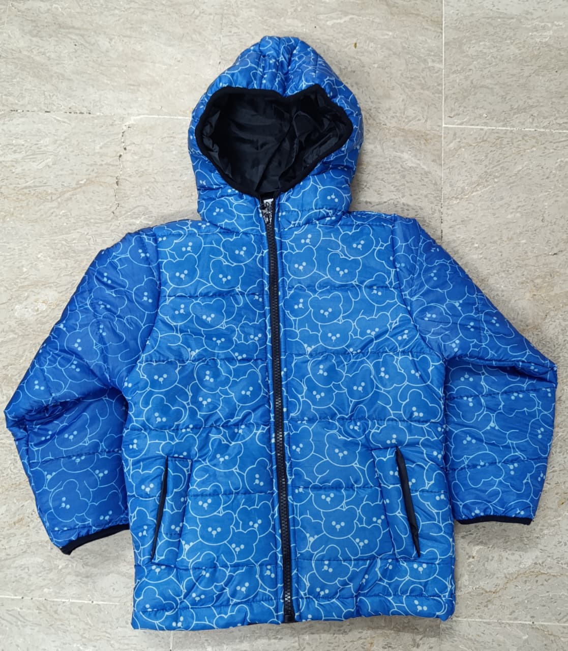 Puffer Jacket | Bear | Blue