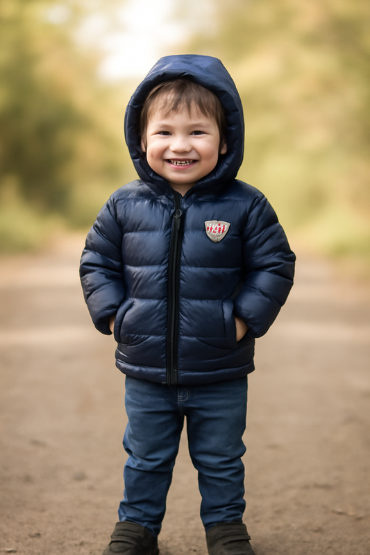 Puffer Jacket | Bear | Dark Blue