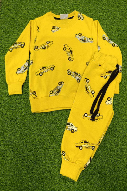 Boys Winter Track Suite | Car | Yellow