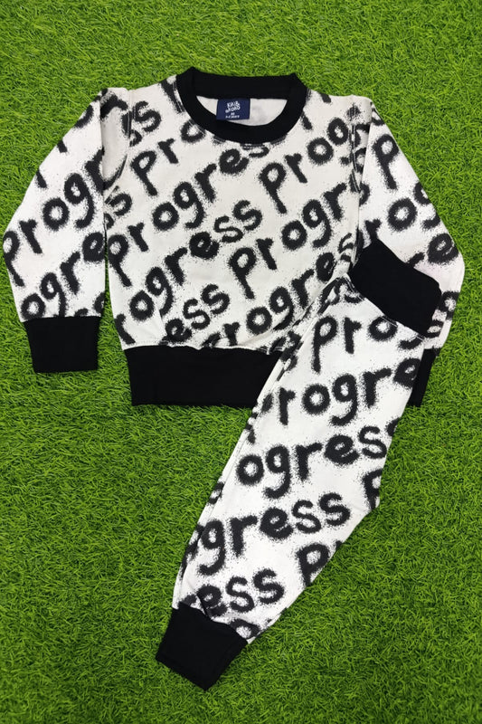 Boys Winter Track Suite | Progress | Black & White