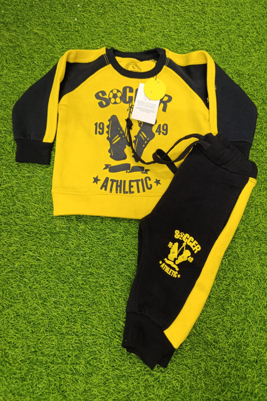Boys Winter Track Suite | Soccer | Black & Yellow