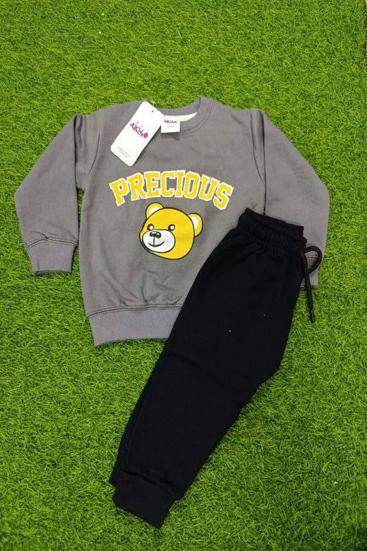 Boys Winter Track Suite | Teady | Grey & Black