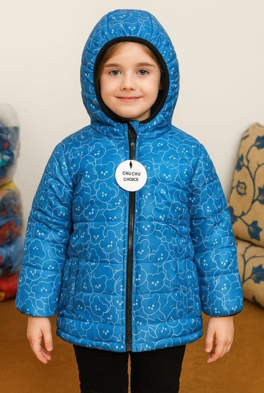 Puffer Jacket | Bear | Blue